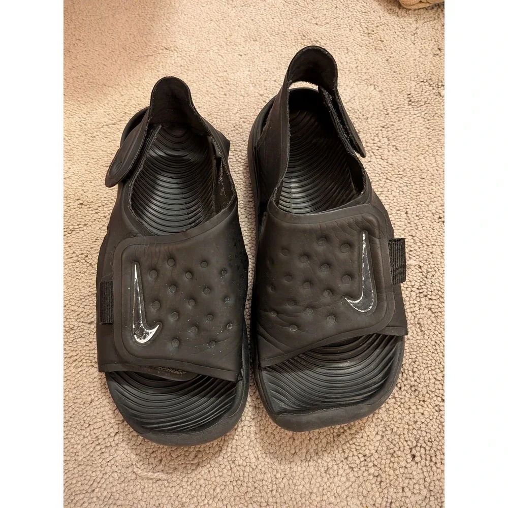 Nike Sunray Adjust 5 Kids Black Sandals AJ9076-001 Size 13C